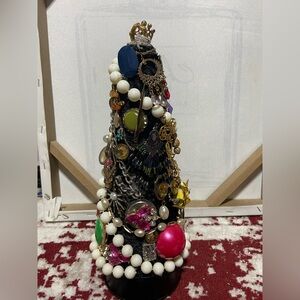 Unique and One of a Kind Hand Made Christmas Jewelry Tree